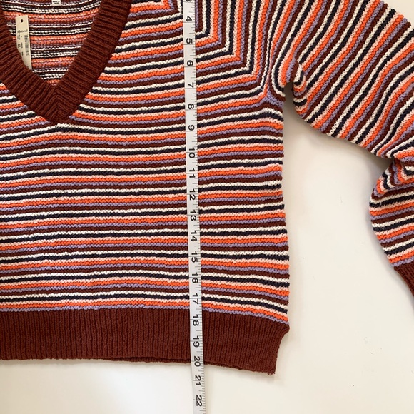 NWT Madewell Arden Striped V-Neck Pullover Sweater - Picture 11 of 11